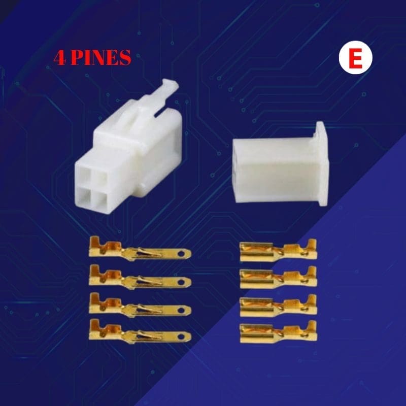 Terminal conector de 4 pines eléctrico para automóvil moto