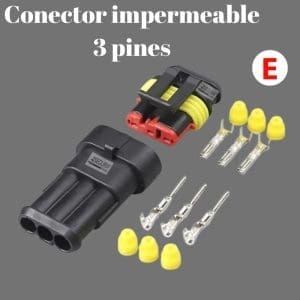 Super seal conector de cable eléctrico impermeable para coche de 3 pines