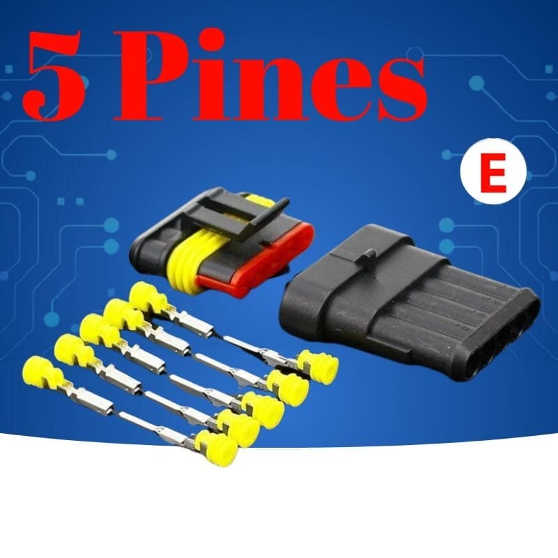 Super seal conector de cable eléctrico impermeable para coche de 5 pines