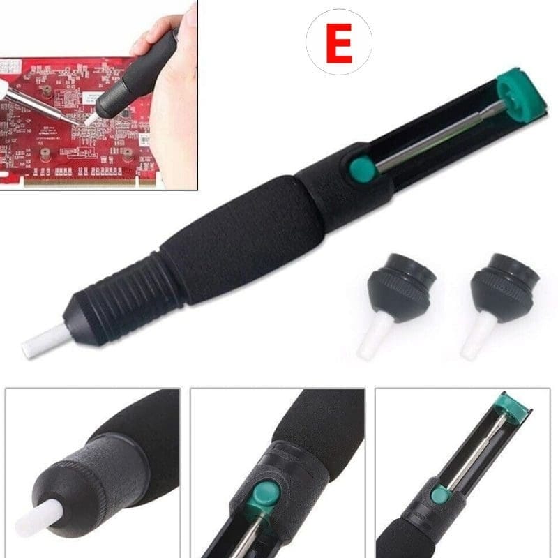 Potente Bomba desoldadora modelo S-366D marca PROSKIT. ventosa de vacío para soldadura chupa estaño