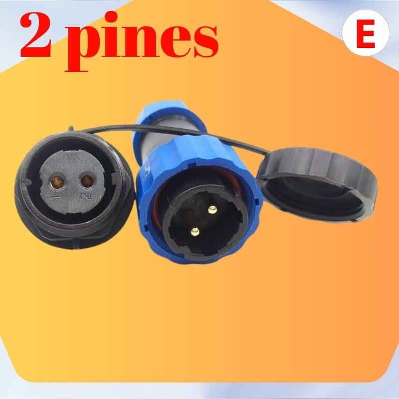 IP68 Conector impermeable SD20 20 mm 2 Pines Enchufe de aviación conector de alto voltaje.