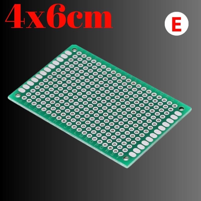 Placa perforada PCB prototipo de doble cara estañado [4x6]cm
