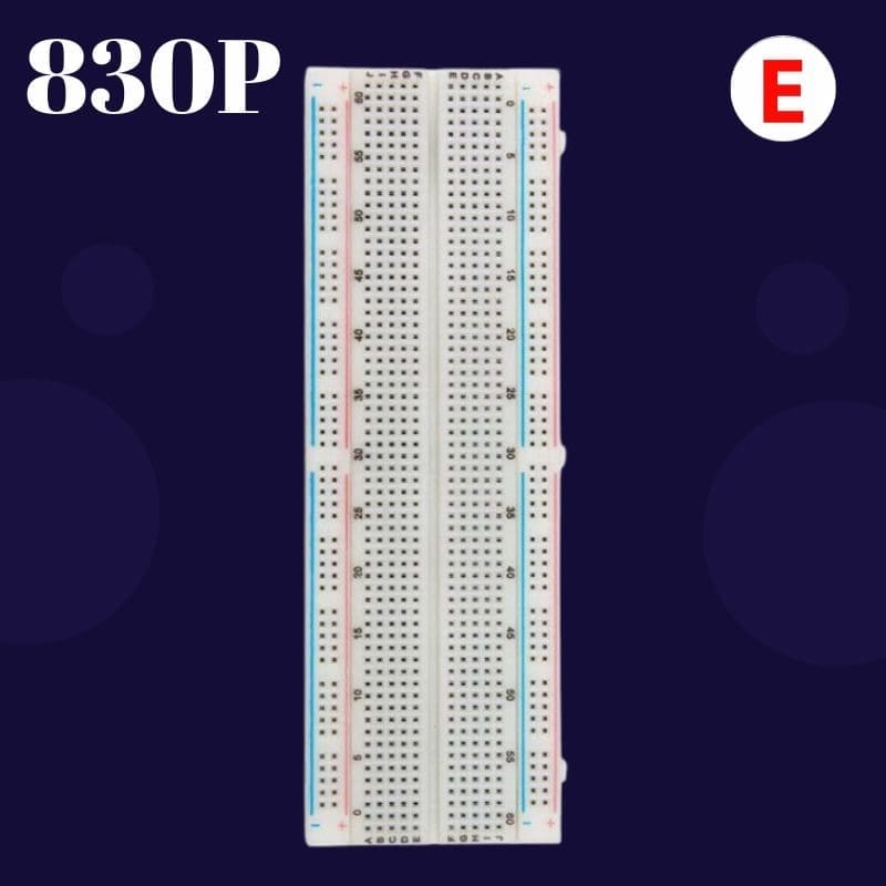 Breadboard Transparente de 830 puntos protoboard placa de proyecto [16.5 x 5.5 x 0.85]cm