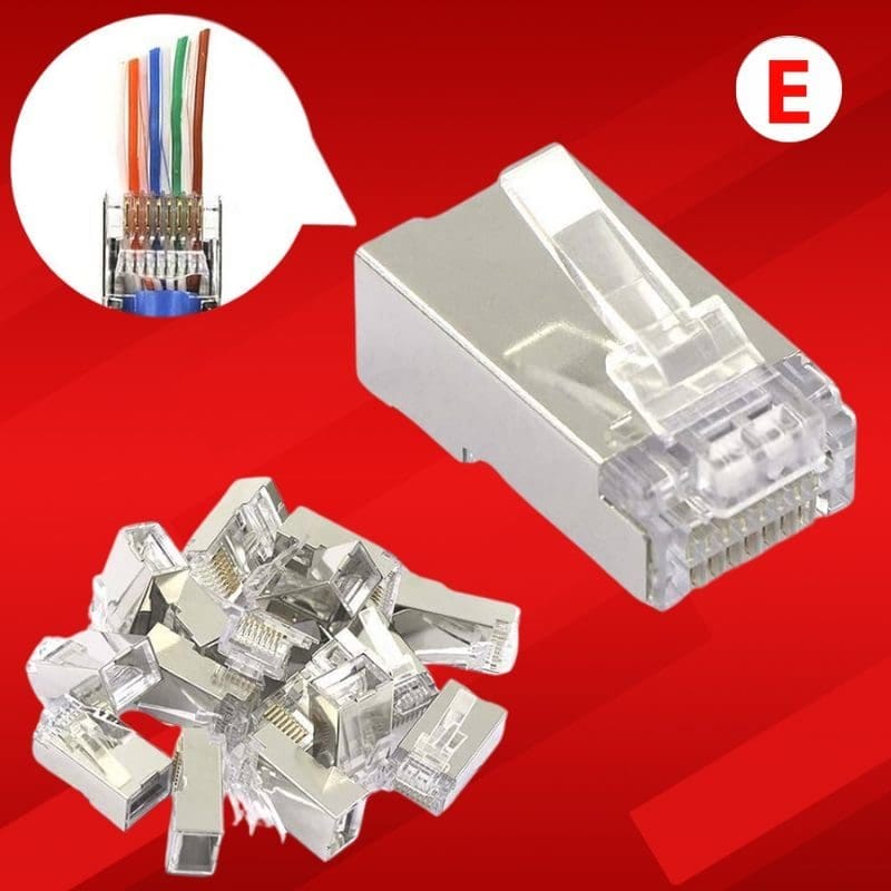 Conector RJ45 CAT6 +3U Metalico Marca Dixon USA