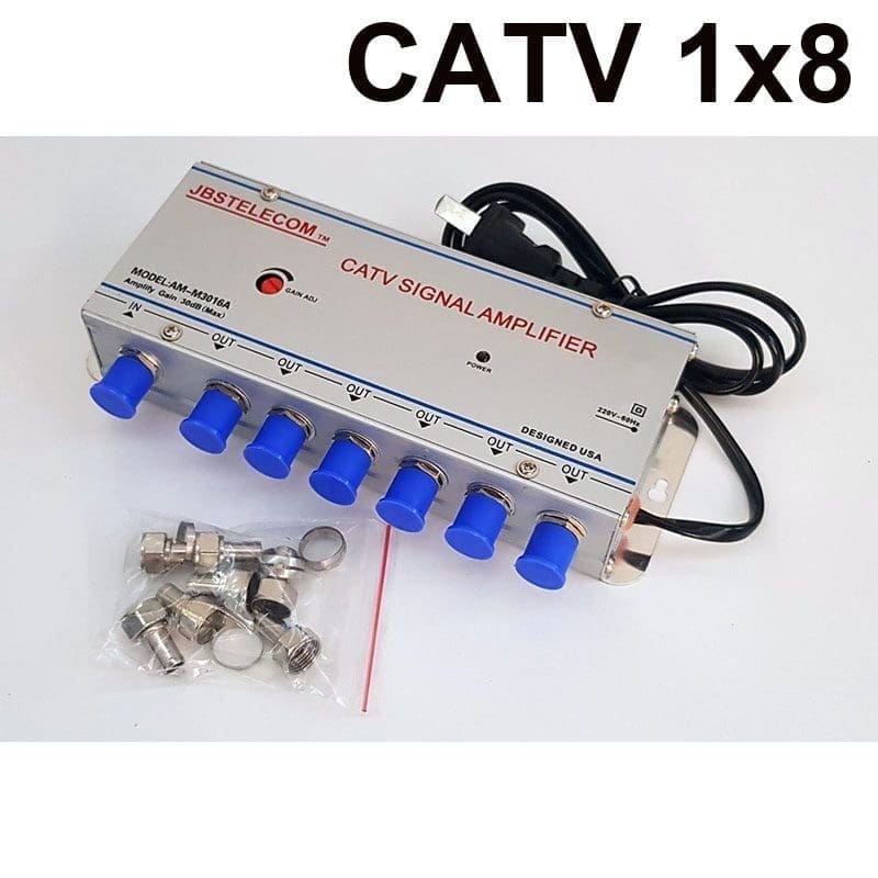 Amplificador Splitter CATV 1×8 , Garantia de señal nitida, Para TV cable