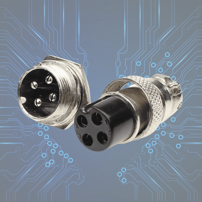 Conector 4 pines GX16-4 Pin 16mm macho y hembra para Panel Enchufe aviador circula