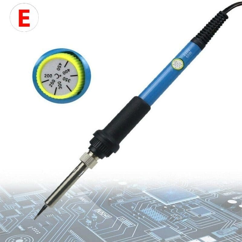 Soldador punta fina 60W con ajuste de temperatura 200 a 450 cautin