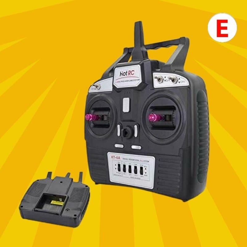 Radio transmisor con receptor HotRC KT-6A 2.4GHz 6CH FHSS Despega con Confianza