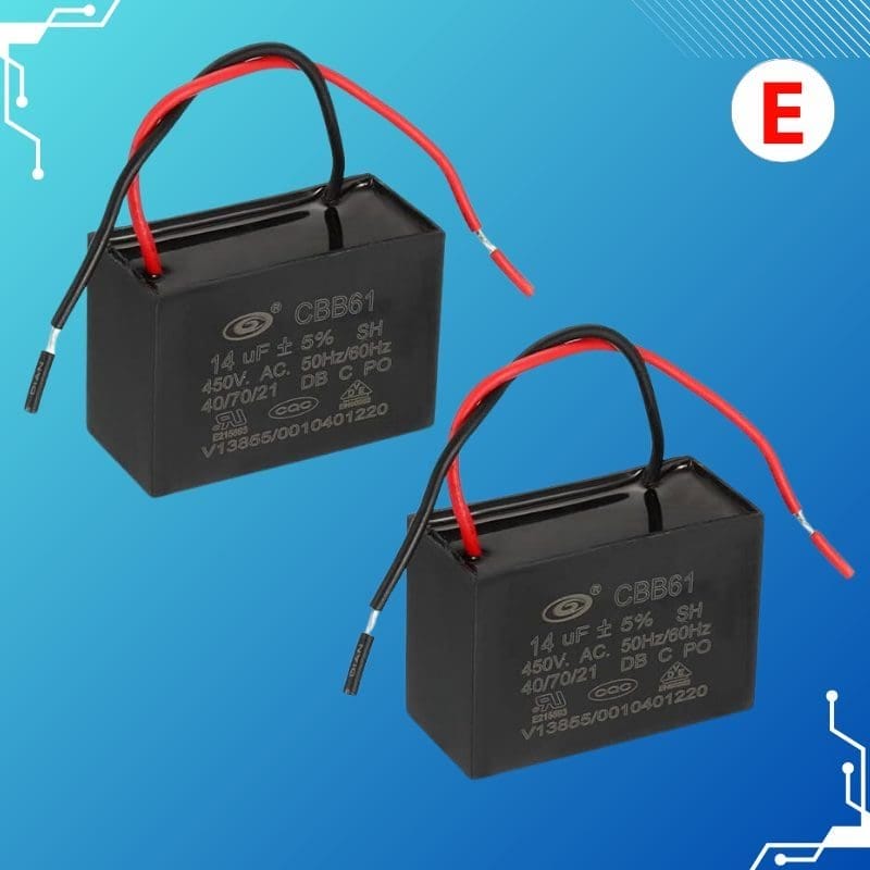 Capacitor de ventilador CBB61 SH-Pro 450V 14UF 50/60Hz 5% Potencia y Fiabilidad en un Solo Componente