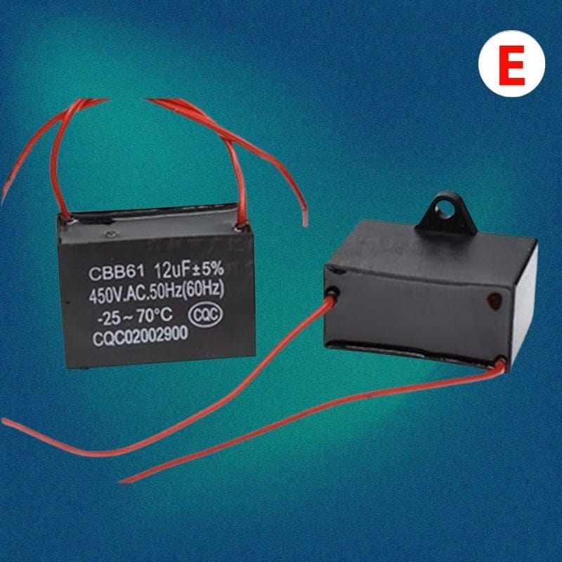 Capacitor de ventilador CBB61 SH-Pro 450V 12UF 50/60Hz 5% Potencia y Fiabilidad