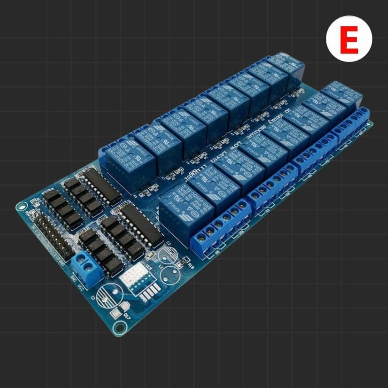 Módulo relay relé de 5V 16 canales con acoplamiento ligero Módulo relay relé de 5V 16 canales con acoplamiento ligero