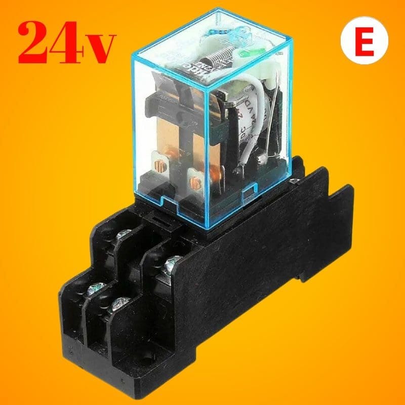 Din Rail Relay 24v LY2NJ JQX-13F DPDT 8 Pin PTF08A con socalo Solución Completa para Automatización Industrial