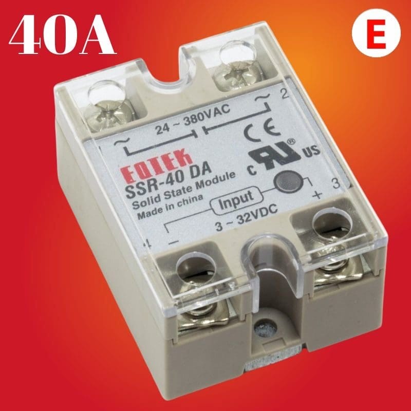 Relay de estado solido SSR-40 entrada 24-380VAC Salida 470-560k 40A Optimiza tus Sistemas Industriales