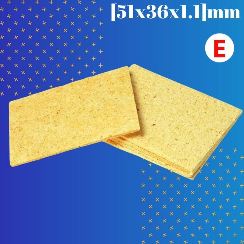Esponja limpia punta de cautin de soldadura [51x36x1.1]mm