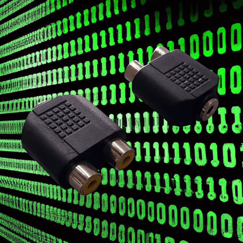 Adaptador plug stereo hembra a rca