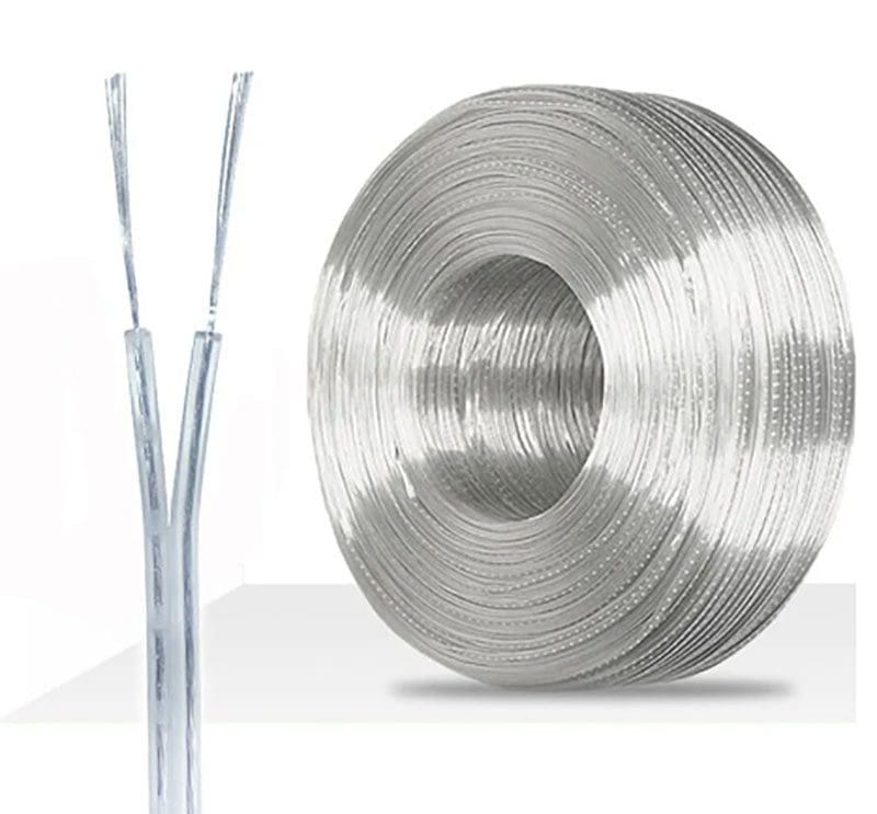 Cable electrico transparente 80m 0,75mm varios usos luz de neón LED